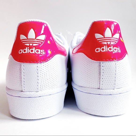 Adidas Superstar Holographic Pink White Sneakers - Picture 3 of 8